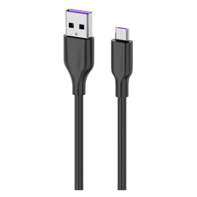Дата кабель USB 2.0 AM to Micro 5P 1.0m Glow black 2E (2E-CCAM-BL) Вінниця - фото 1