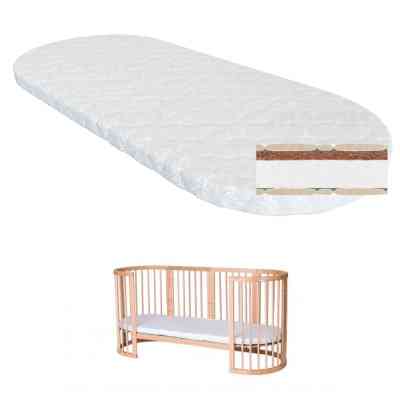Матрас для детской кроватки Ingvart Smart Bed Oval кокос+поролон, 60х72 см (2100083000008) Винница