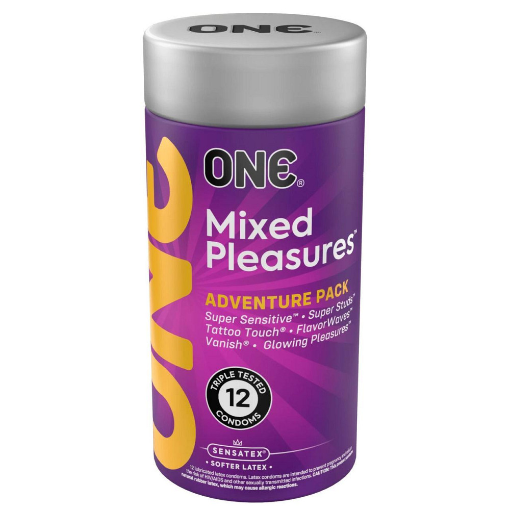 Презервативы ONE Mixed Pleasures 12 шт, подарочная упаковка тюб Sex Aura Киев - изображение 1