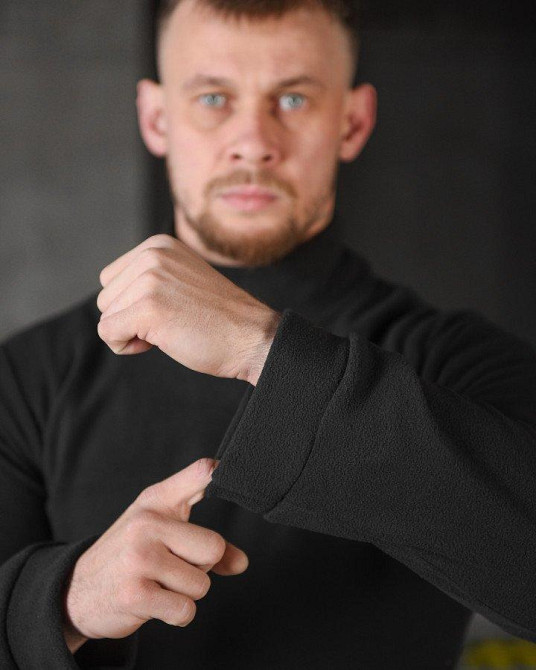 Гольф флисовый черный ВТ4789 Одесса - изображение 4