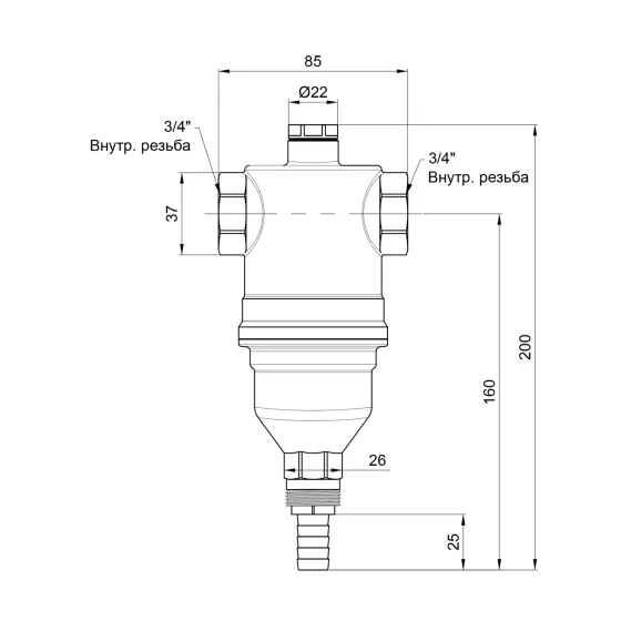 Самопромивний фільтр Icma 3/4" No745 Київ