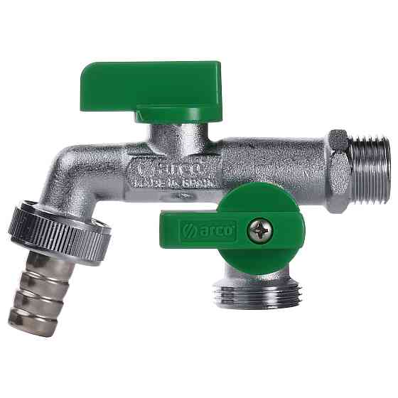 Кран ARCO кульовий для поливу подвійний  1/2″x3/4″x3/4″ 00472 Тернопіль
