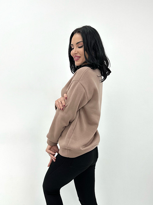 Базовий однотонний світшот "Stand" оптом | Норма і батал Капучіно, 42-44 Київ - фото 2