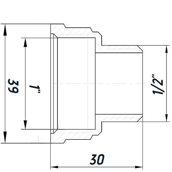 Редукционный переходник 1″х1/2″ВН нержавеющий SK533S OPTIMUM (000031533) Киев