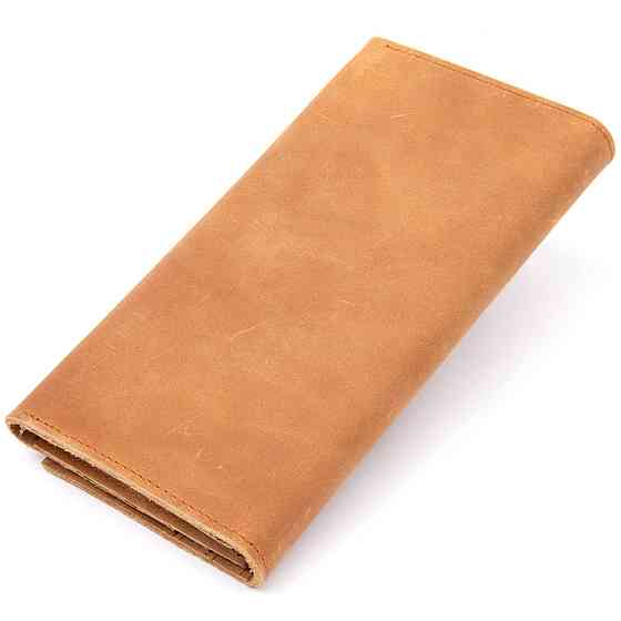 Портмоне в ретро стиле и матовой коже Рыжий (Vintage) Киев