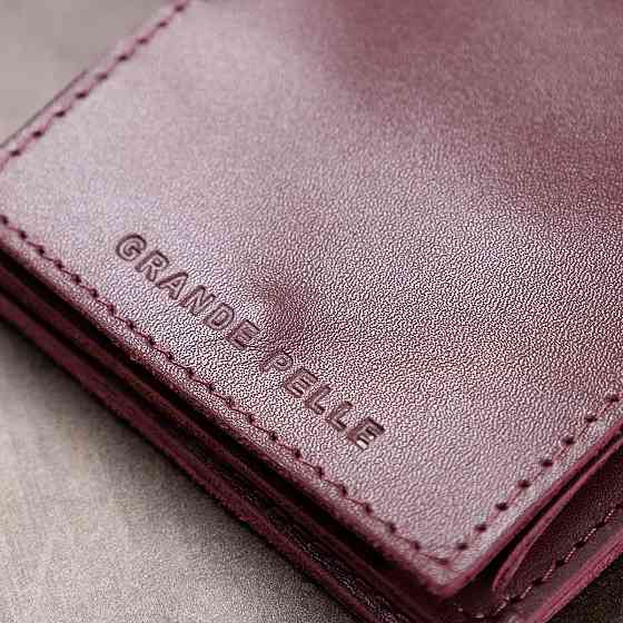 Шкіряне жіноче портмоне GRANDE PELLE 11518 Бордовий Київ