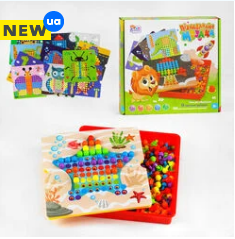 Гр Мозаїка 24749 (12/2) "4FUN Game Club", 180 елементів, 12 картинок-шаблонів, у коробці, шт Київ - фото 1