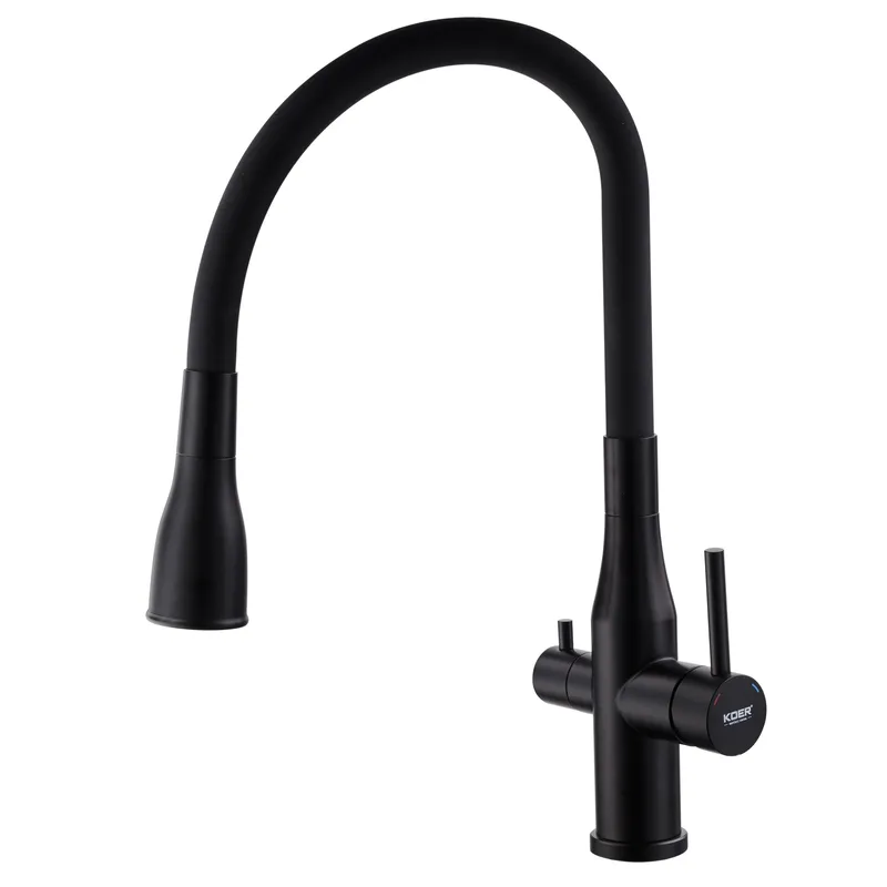 Кухонный смеситель Koер KI-72024-05 с выходом для питьевой воды из нержавеющей стали (KR5012) Харьков - изображение 1