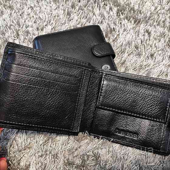 Шкіряний чоловічий гаманець на багато карток середнього розміру ST Leather Київ
