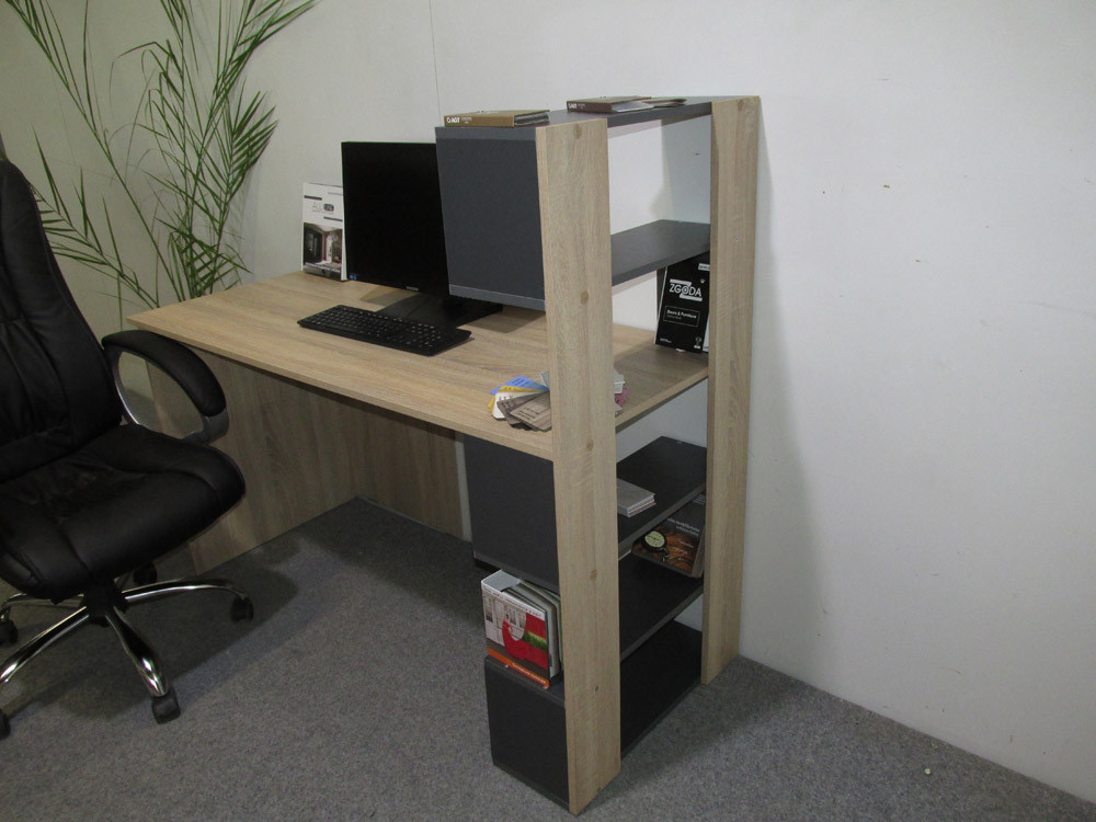 Cтіл комп'ютерний з полицями М-ЗОН Джеко 1416P правий Німфея Альба (MZN-031028) Львів - фото 4