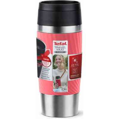 Термокружка Tefal Travel Mug Classic Twist, 360мл, нержавіюча сталь, кораловий (N2024410) Винница