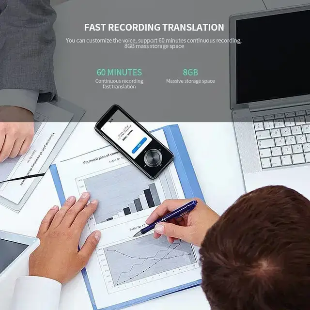 Голосовой портативный переводчик Smart Translator Machine M9 AI Wi-Fi 137 языков 16 без интернета 1500мАч 8GB Винница - изображение 8