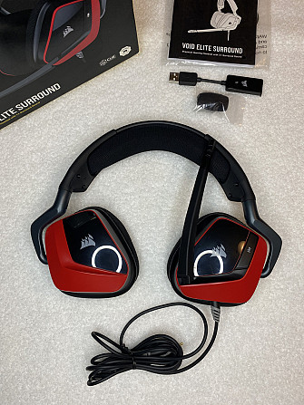 Ігрова гарнітура Corsair VOID ELITE Surround 7.1 з мікрофоном, сумісна з PC, PS4, Xbox, Switch, CA-9 Київ - фото 2
