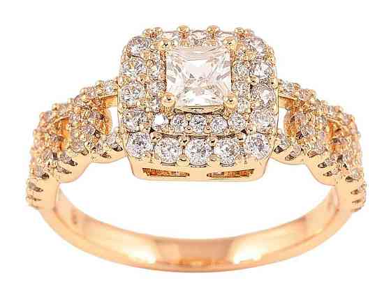 Колесо Позолота 18K «Инкрустация цирконом» (257278) р.16.5 ТМ XUPING Киев