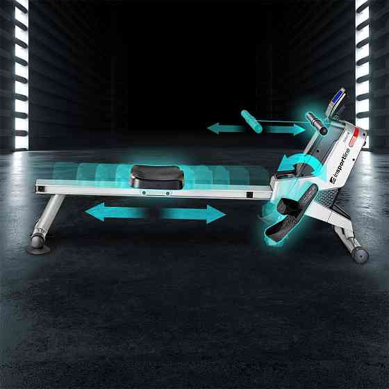 Гребной тренажер электромагнитный inSPORTline Yukona серый Киев