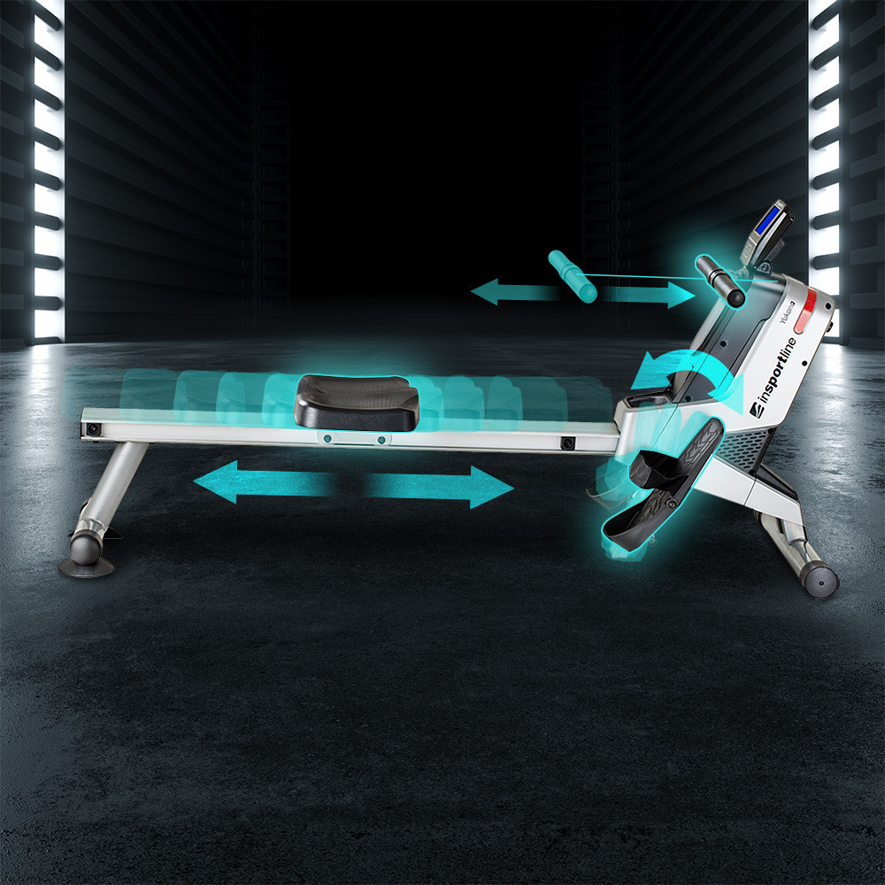 Гребной тренажер электромагнитный inSPORTline Yukona серый Киев - изображение 3