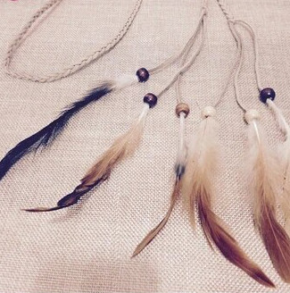 Пов'язка для волосся жіноча з пір'ям Київ - фото 2