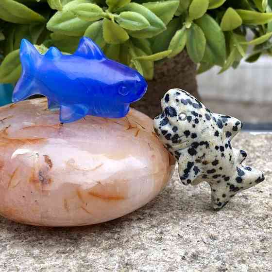 Фігурка акула з блакитного опалу, декоративна, 1 шт Київ