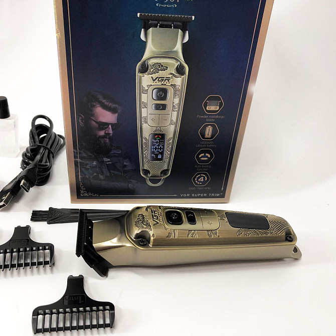 Тример для самостійної стрижки волосся VGR V-901, Акумуляторна універсальна машинка для стрижки TM-84 Одеса - фото 6