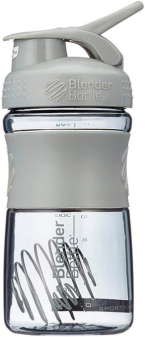 Шейкер спортивний (пляшка) BlenderBottle SportMixer Flip 20oz/590ml Grey Киев - изображение 4
