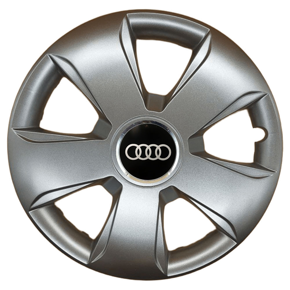 Автомобільні модельні ковпаки R13 Audi 102 4шт, SJS, сріблясті Київ - фото 1