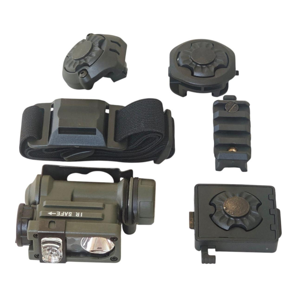 Ліхтар тактичний Sidewinder Compact II на шолом + CR123A (Зелений) Вінниця - фото 3