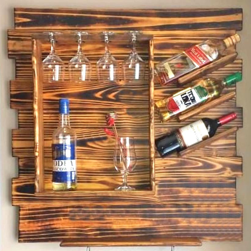 Настенная винная полка 