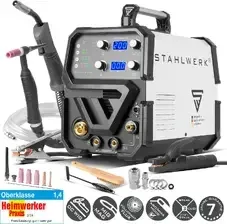 Сварочный апарат STAHLWERK Spawarka kombinowana MTM-200 ST 3 w 1 z synergicznym podajnikiem drutu 200 A Киев