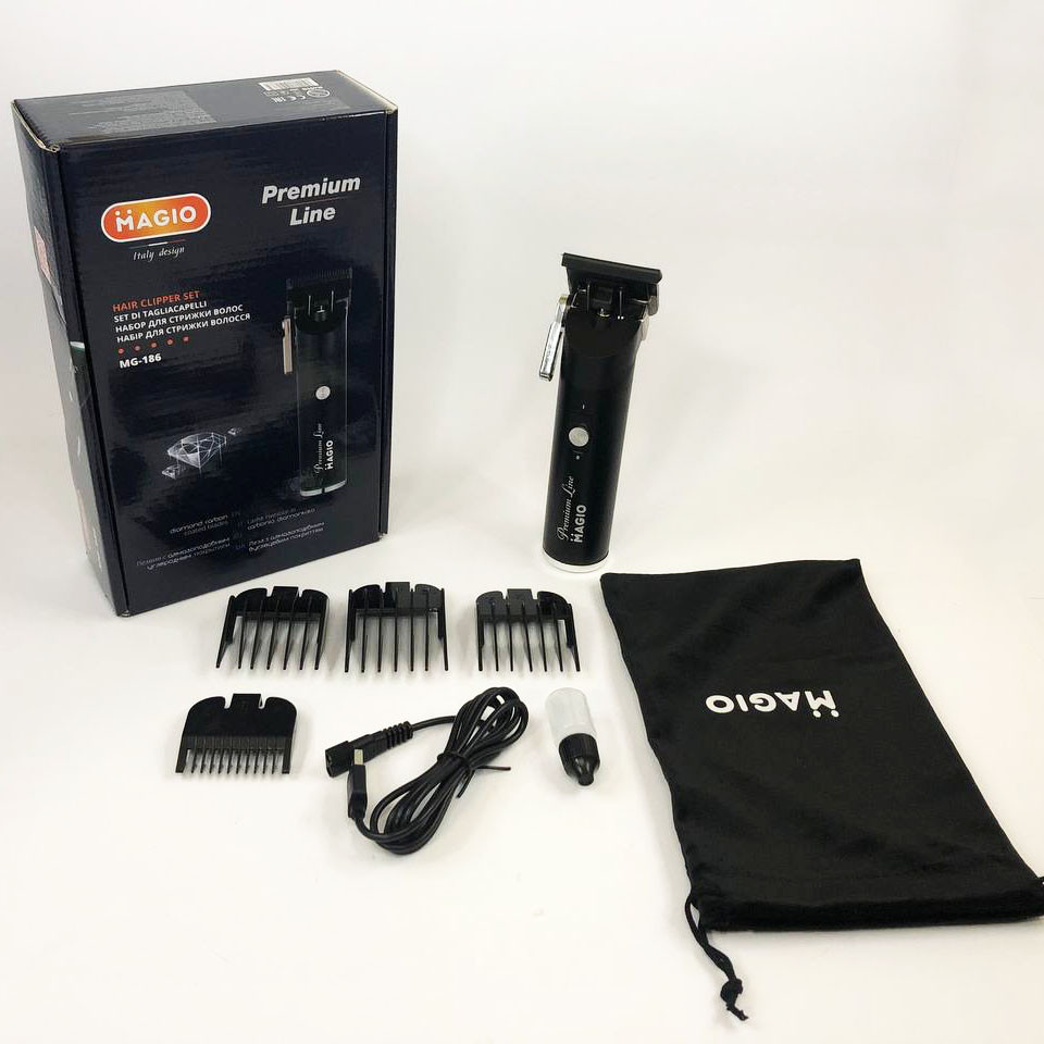 Тример бездротовий MAGIO, Електрична машинка для стрижки з насадками, Електронна машинка для стрижки FK-37 Івано-Франківськ - фото 1