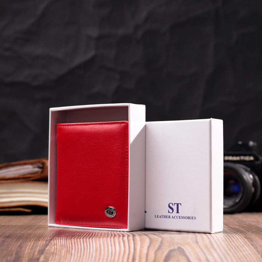 Яркая модель кошелька из натуральной кожи ST Leather 19475 Красный Киев - изображение 10