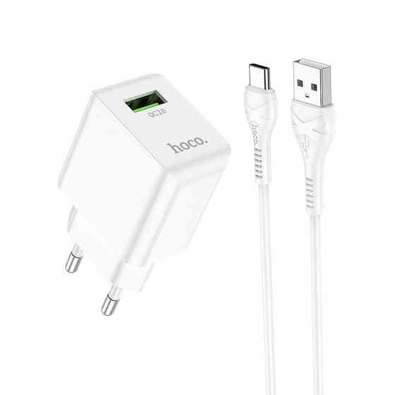 Зарядное устройство HOCO C98A Proton с кабелем Type-C белое Киев