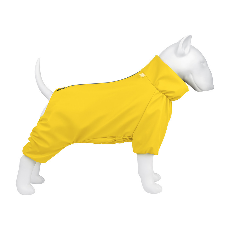 Дощовик для собак WAUDOG Clothes, водонепроникний, S35, В 47-51 см, С 35-39 см, жовтий Київ - фото 1