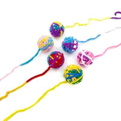 Игрушка для кошек Hippie Pet М'ячики різнокольорові 5 см 2 шт (HIPCT19012) Винница