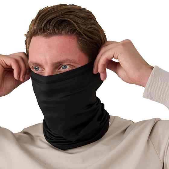 Зимова балаклава-баф на флісі, Чорна / Тактична балаклава утеплена / Балаклава флісова Київ