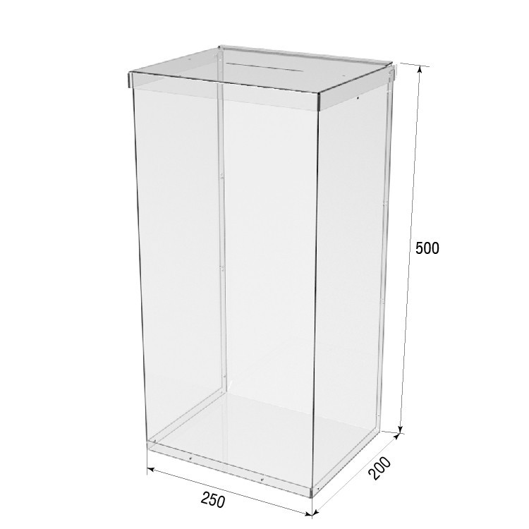 Ящик EKOSTAR без замка для пожертвований и сбора денег 250x200x500. Объем 25 литров Киев - изображение 4