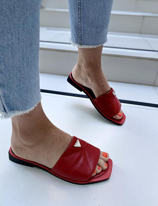 Виконт Шльопанці жіночі VIKONT 99-27-1 червоні (літо, шкіра натуральна) (4509) Коломыя - изображение 10