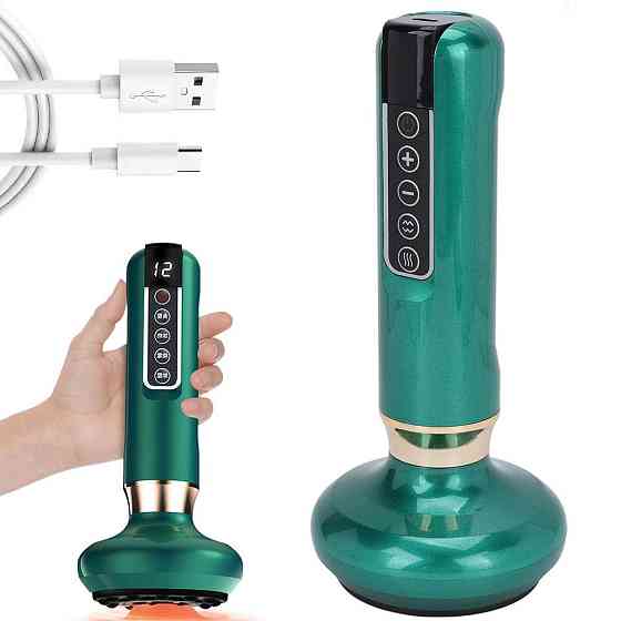 Акумуляторний вакуумний масажер від целюліту,12 режимів,з USB,Зелений SBR Київ