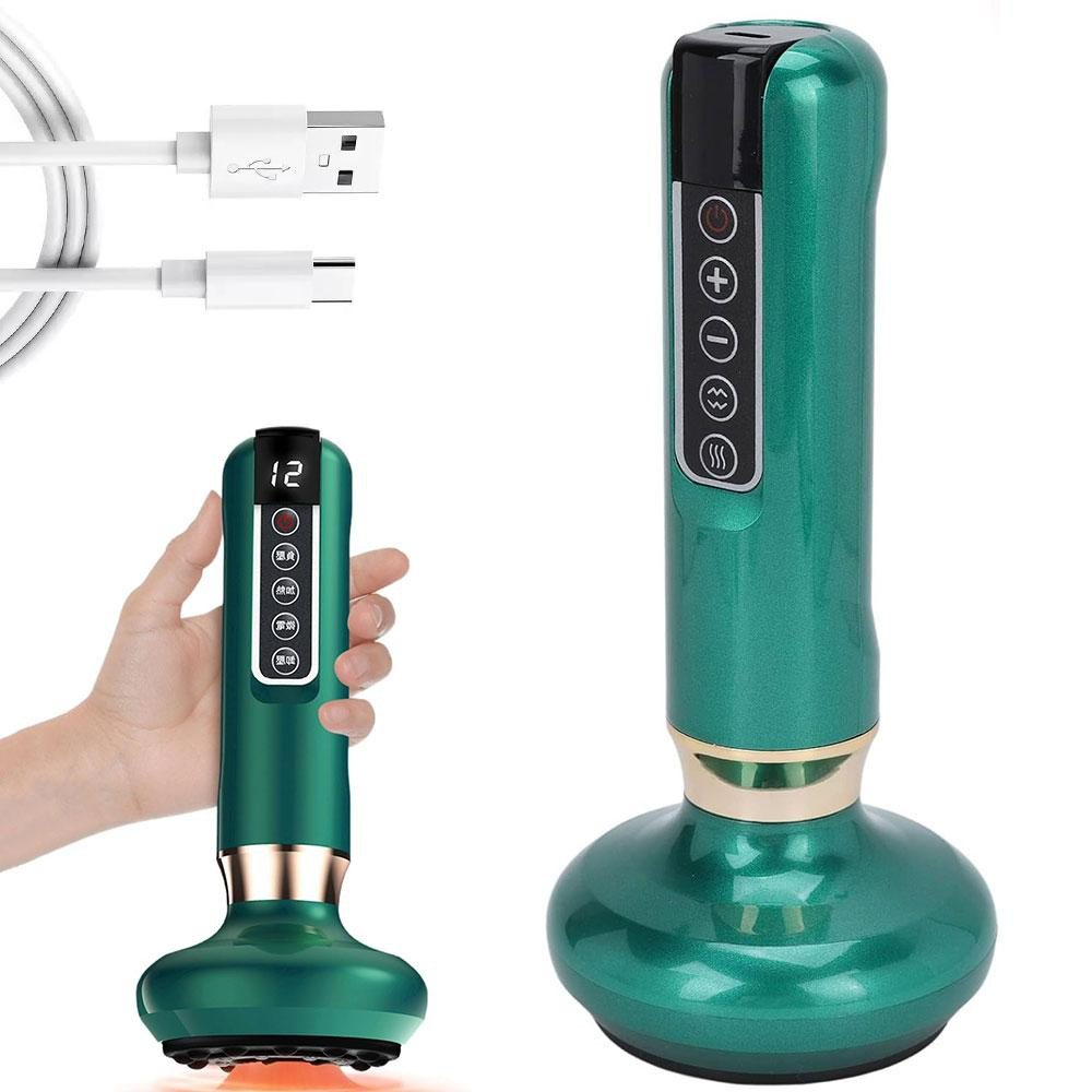 Акумуляторний вакуумний масажер від целюліту,12 режимів,з USB,Зелений SBR Київ - фото 1