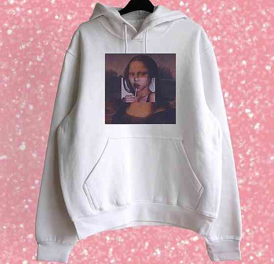 Біла жіноча толстовка з малюнком — Mona Liza Чернівці