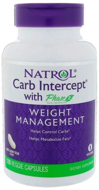 Экстракт белой фасоли Natrol Carb Intercept Phase 2 120 капсул Киев - изображение 1