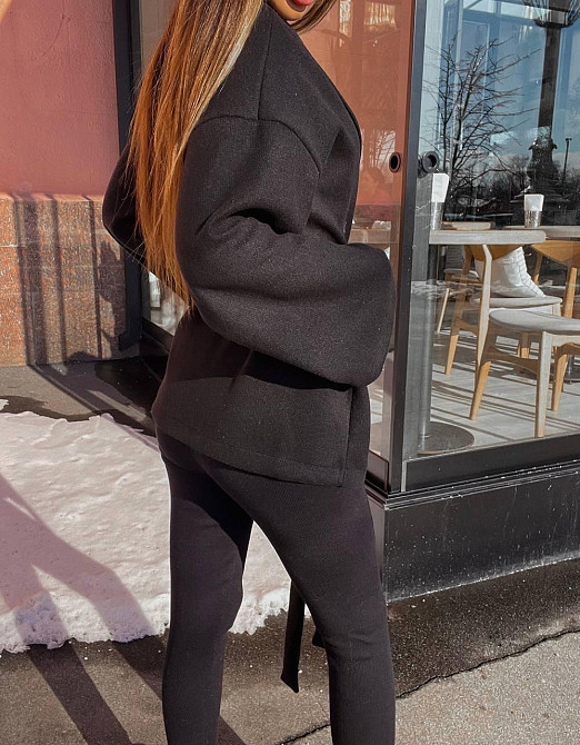 Женский стильный повседневный костюм кимоно + леггинсы турецкая ангора вязка Одесса - изображение 15