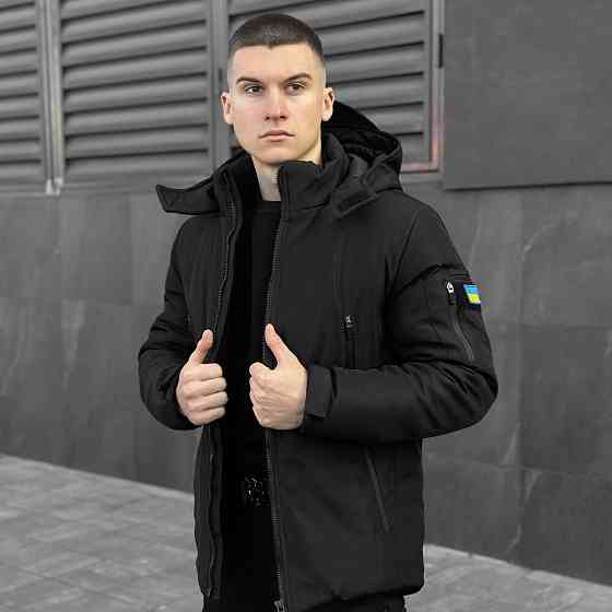 Мужская зимняя Куртка с капюшоном Pobedov Winter Jacket Motive ЗИМА Киев