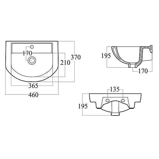 УМИВАЛЬНИК GRAND 46 WB-GR-46 (000031008) Київ