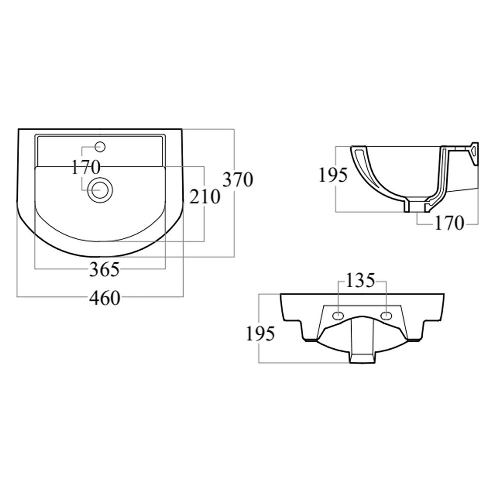 УМИВАЛЬНИК GRAND 46 WB-GR-46 (000031008) Київ - фото 5