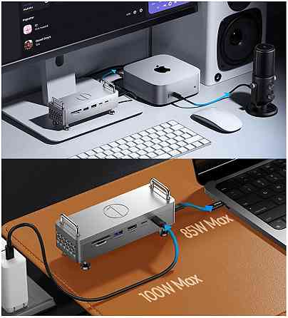 Концентратор медіа хаб з підтримкою NVMe SSD HDMI 4K Type-C PD3.0 100Вт Ulanzi QT03 Київ