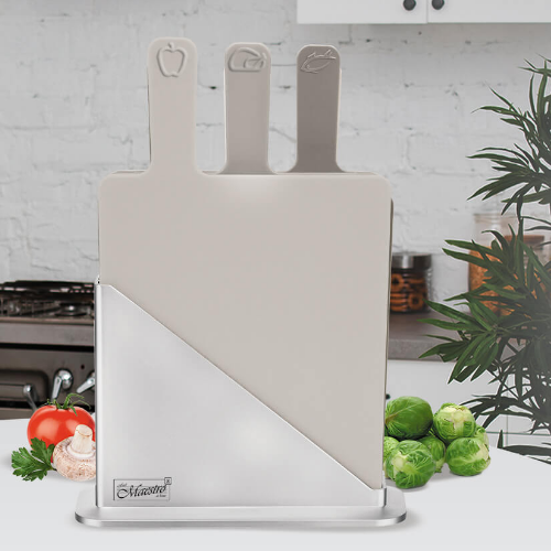 Набір дошок кухонних (3 дошки + підставка) пластик MR-1789 Maestro Житомир