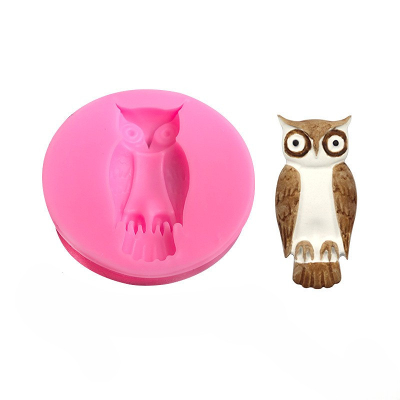 Молд силиконовый Сова 49 на 25 мм розовый Киев - изображение 1
