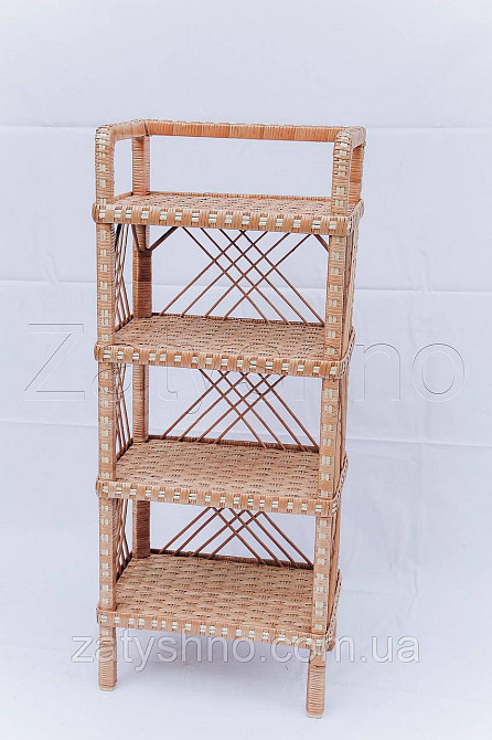 Стеллаж плетеный на 4 полки Киев - изображение 3