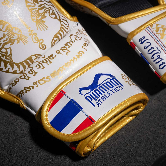Рукавиці для ММА Phantom Muay Thai White Gold L/XL (капа у подарунок) Кам'янське - фото 10