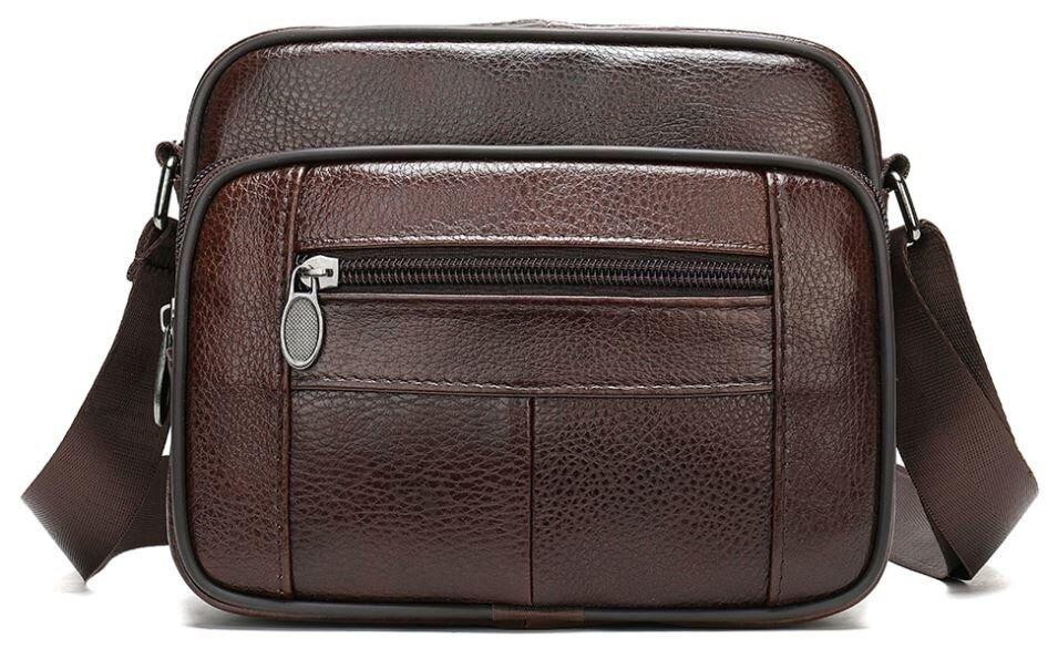 Сумка чоловіча флотар шкіряна Коричнева (Vintage) Київ - фото 11